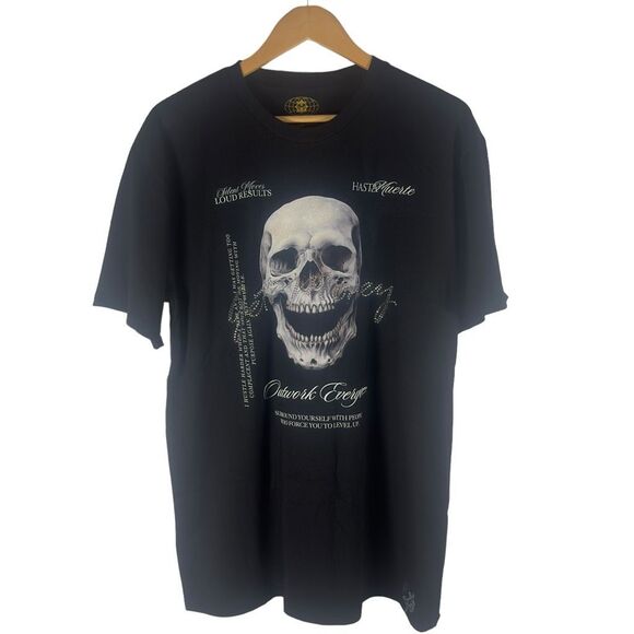 Hastamuerte Other - NWT Rhinestone Get Money T-shirt Men’s L | Streetwear Urban Trap Punk Popular